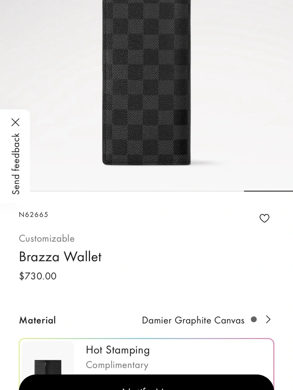 Louis Vuitton Black Damier Graphite Long Wallet